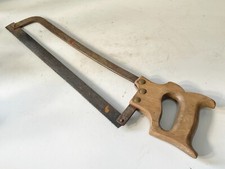 VINTAGE / ANTIQUE WARRANTED CAST STEEL WOOD HANDLE SAW