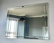  Large Modern Venetian All Glass Rectangle Wall Mirror 112x86cm