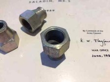 ALVIS STALWART, SARACEN, SALADIN 3/8" HYDRAULIC TUBE NUT x2  (5/8" UNF, 18TPI)