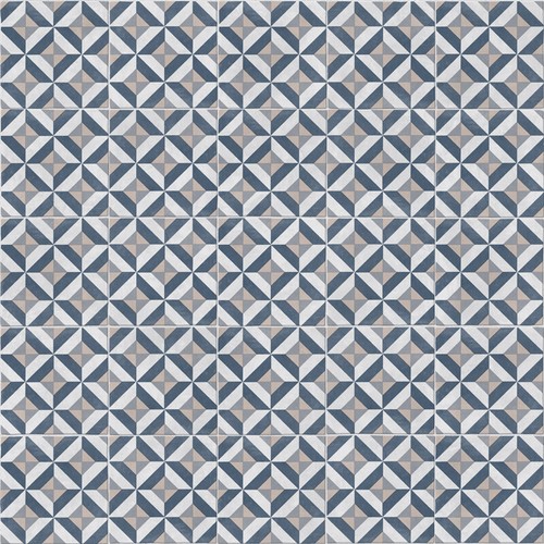 Geometric blue vinyl - geometric,