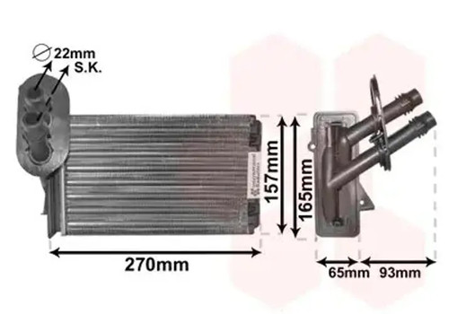 Heater core mechanically - core,