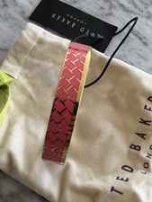 Ted Baker Gold & Pink Solid Bangle New with Tags Gift Bag