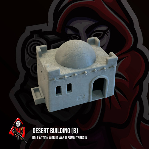Desert building bolt - building, (b)