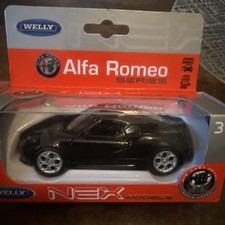 WELLY NEX ALFA ROMEO 4C BLACK 1/34-1/39 DIE CAST METAL MODEL NEW IN BOX 43676