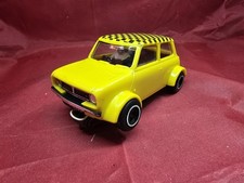 Scalextric Mini Cooper Yellow White Chequered Roof # 1:32  **FREE UK P&P**