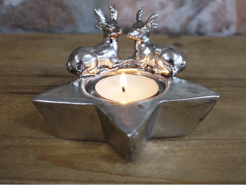 Metal chrome stag - chrome, candle