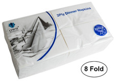 White Paper Napkins 250 x 2ply