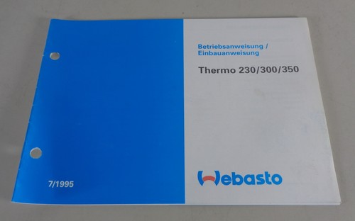 Operating instructions webasto - operating,