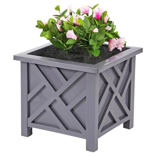 Lattice design square planter - lattice,