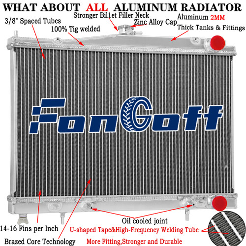 Rows radiator for - radiator, nissan