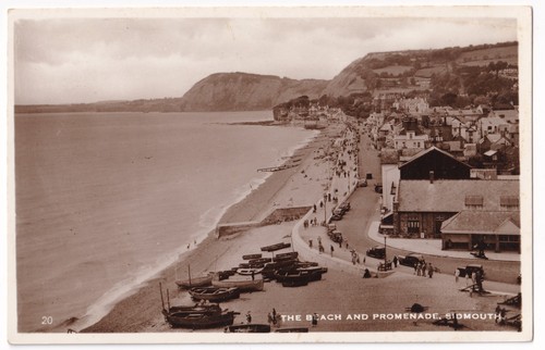 Sidmouth beach promenade - beach, &