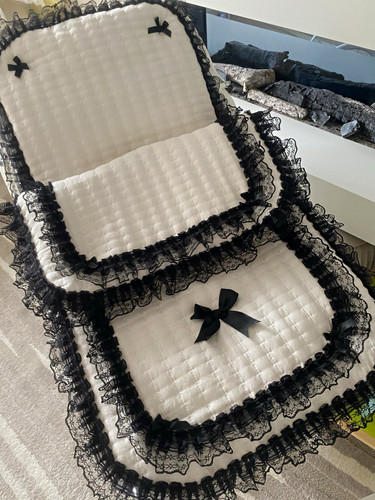 White black quilted babies - &,