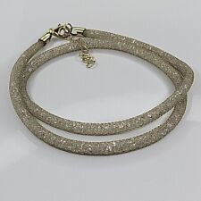 925 Diamonique Mesh Necklace DQ CZ QVC Sterling Silver 18" - 20" [Z41]