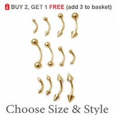 2x GOLD Curved Barbells