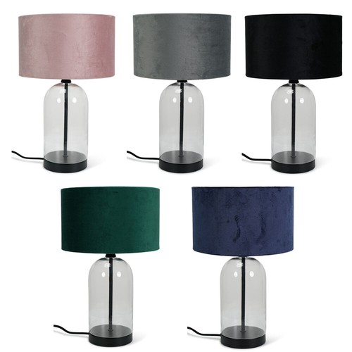 Glass table lamp black - table, base