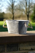 Small Zinc Oval Planter Garden