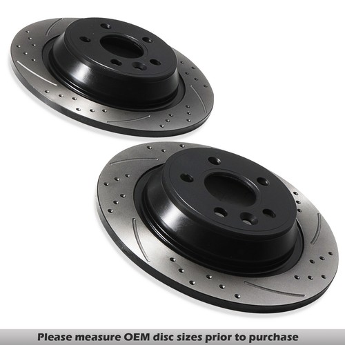 Rear drilled grooved 302mm - drilled,