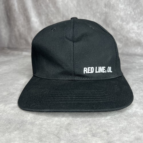 Red line oil snapback hat - red,
