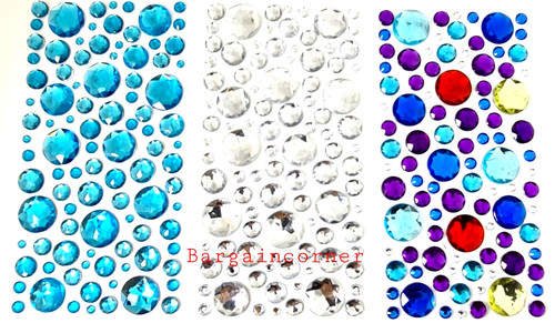 Rhinestone stickers round - stickers,