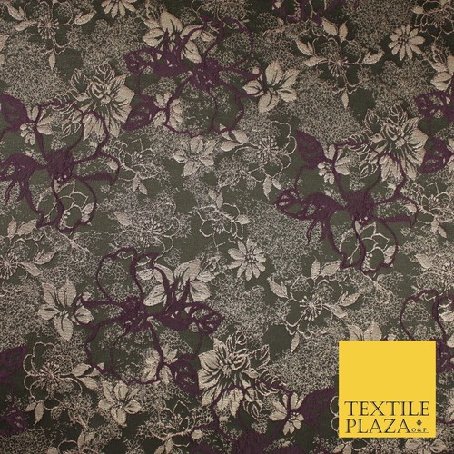 Black plum outline floral - black,