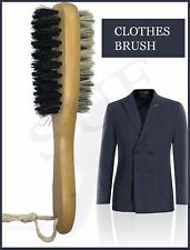 Double-Sided 2 in1 wooden Clothes Brush Soft Hard Bristles Reusable Lint Remover