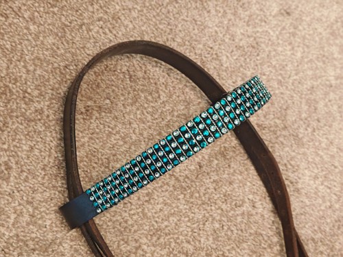 Teal colour gem - colour, browband