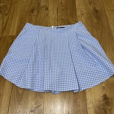 Zara Gingham Pleated Skort