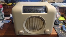 Bush Valve Radio, Bakelite, Cream Colour. 1950's Era. No Power Cable.