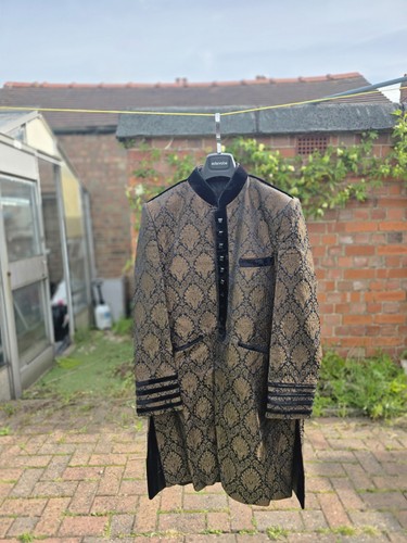 Bronze and gold men sherwani - bronze,