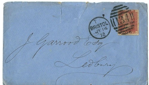 Cover franked red - franked, 1d