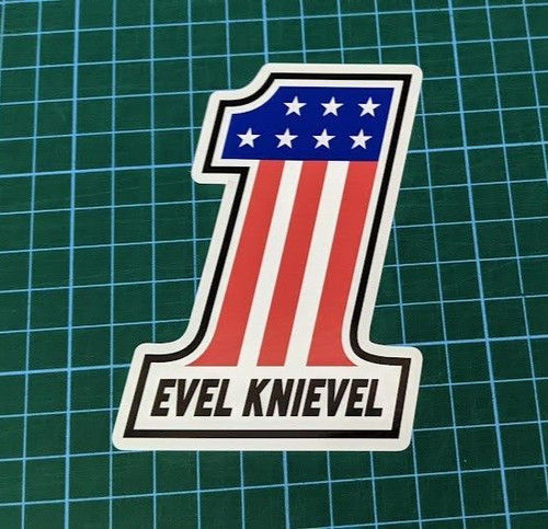 Evel knievel sticker - evel,