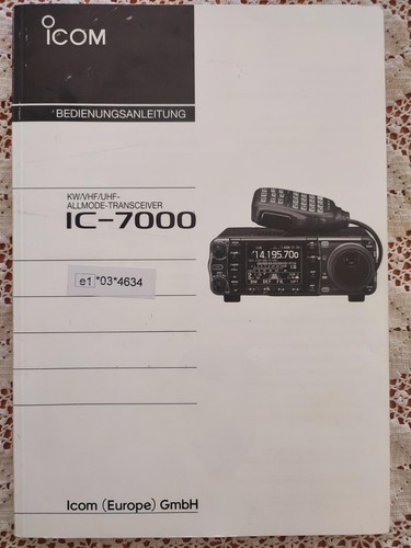 Icom 7000 paper - icom, ic-7000