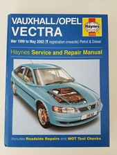 Vauxhall Opel Vectra Haynes Manual 1999 to 2002 Petrol Diesel Saloon Hatchback