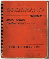 FOWLER CHALLENGER 33 DIESEL CRAWLER TRACTOR ORIGINAL FACTORY PARTS CATALOGUE