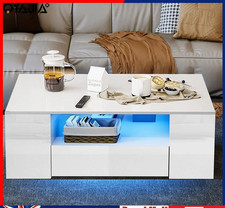 LED Coffee Table Wooden 2