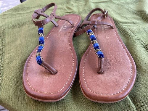 Size leather toe post - size, 6.5