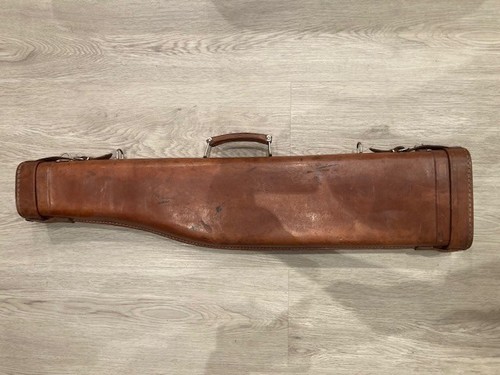 Brown leather leg mutton - brown,
