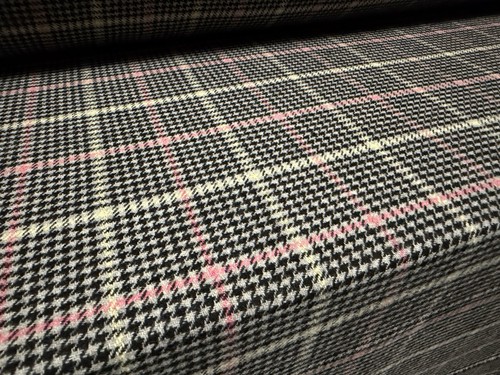 Metallic wool flannel fabric - wool,