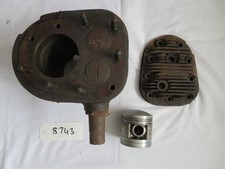 8743 - NORTON 16H CYLINDER BARREL/PISTON & CYLINDER HEAD -NO PISTON RINGS OR PIN