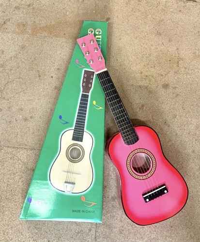 Pink wooden guitar - 23'',