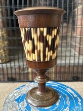 Victorian Porcupine Quill Chalice / Vase