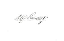 SIR ALF RAMSEY Signed Card -