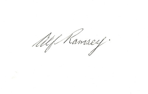 Sir alf ramsey signed - ramsey,