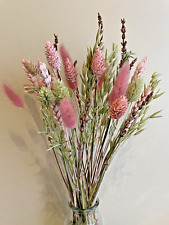 Dried flowers Natural & Pinks 45 pcs,  stem length 30-32cms, spring, vase, decor