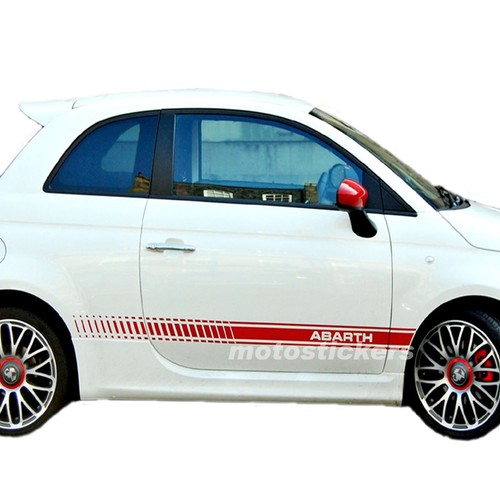 New fiat 500 stickers - new,