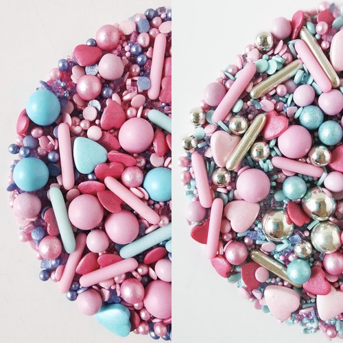 Cake sprinkles pink - cake, blue