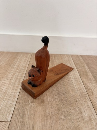 Vintage wooden cat door - wooden,