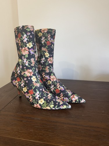 Zara floral ankle boots - zara,