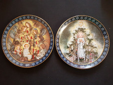 Konigezelt Bayern 'Angel's Vigil' & 'Christmas Child' plates by Sulamith Wulfing