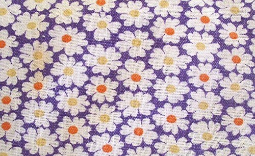 Vtg dark brown white floral - dark,